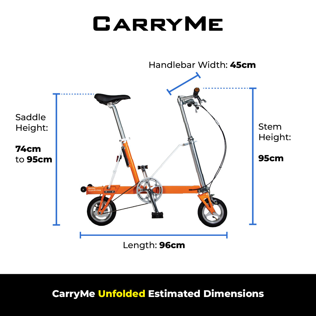 CarryMe | Single Speed Foldable Bike | White