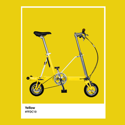 CarryMe Compact Foldable Bike in Yellow - Mighty Velo