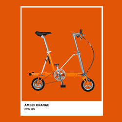 CarryMe Compact Foldable Bike in Amber Orange - Mighty Velo