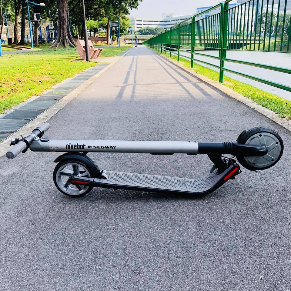 folded electric scooter