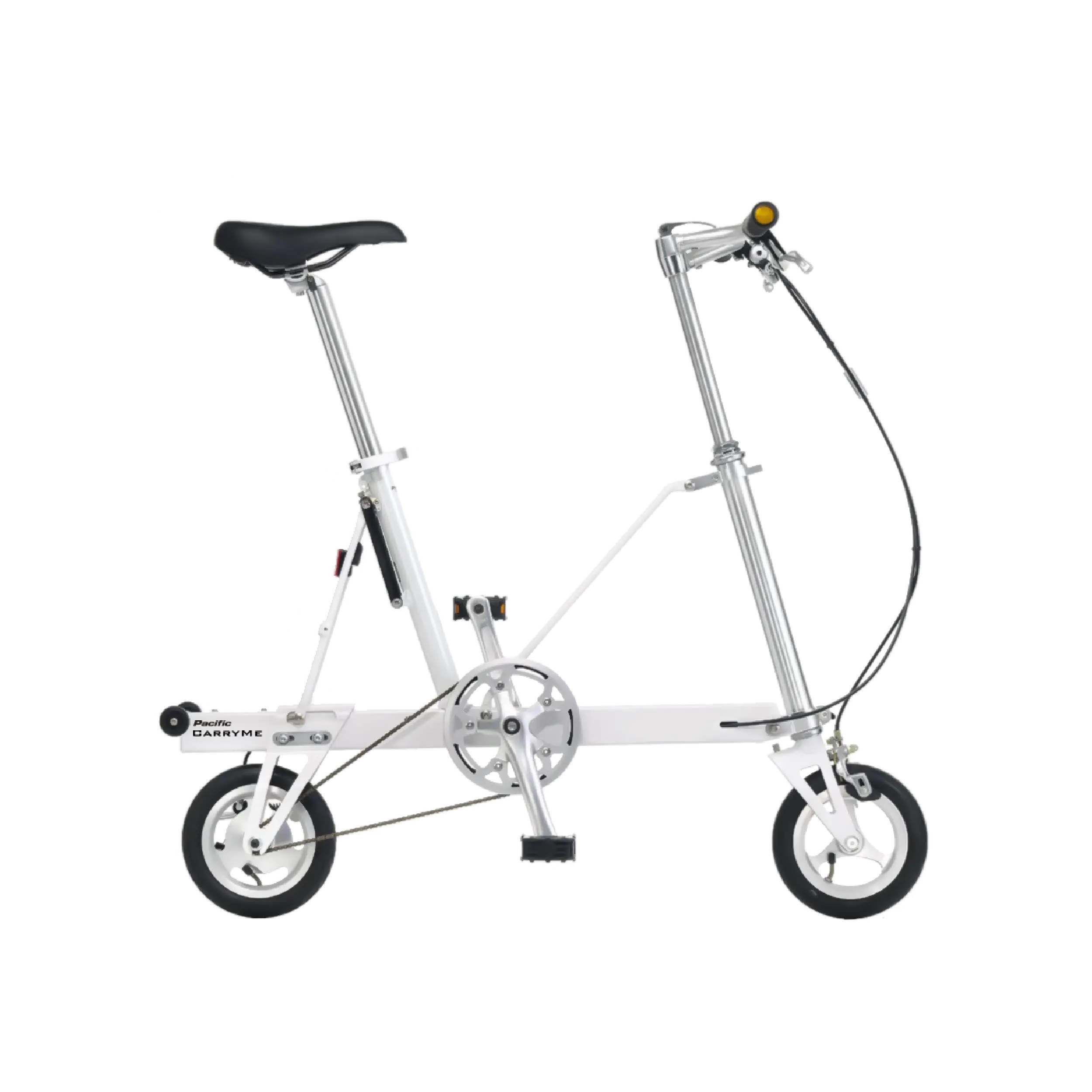 CarryMe Single Speed Foldable Bike White Mighty Velo