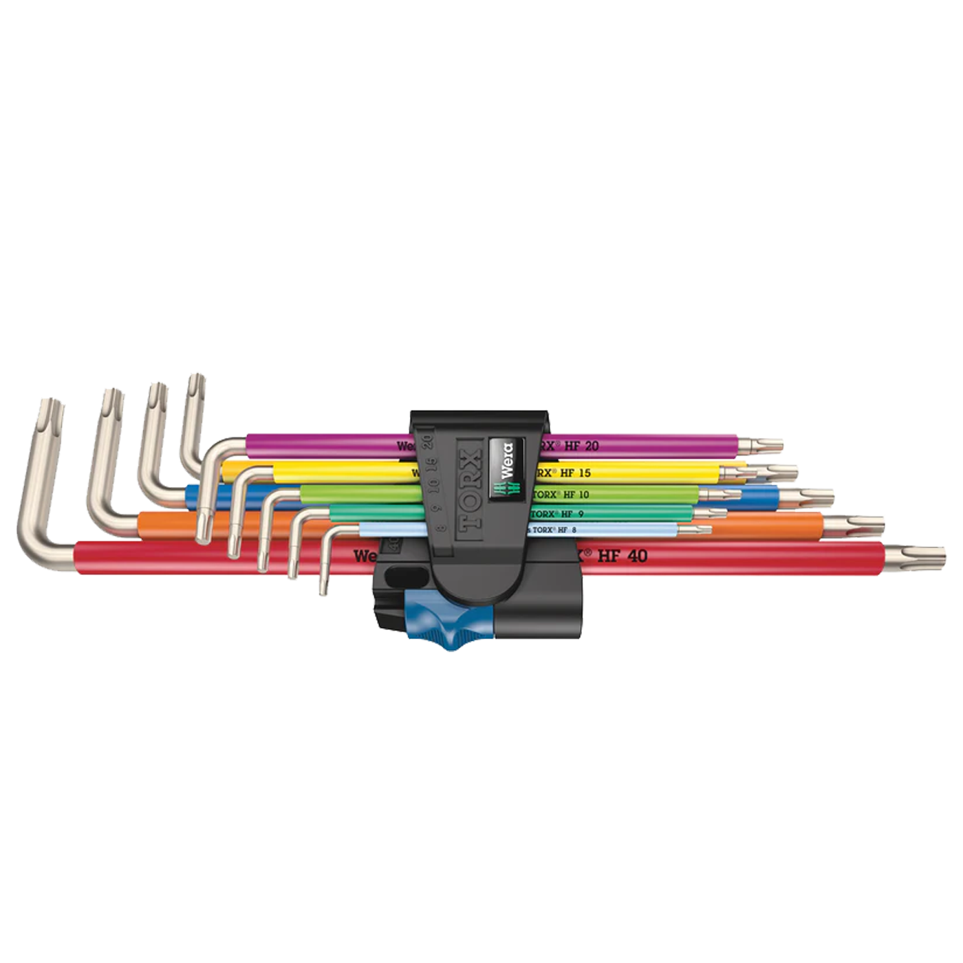 WERA 3967/9 TX SXL Multicolour HF Stainless 1 L-key set with holding function, stainless, 9 pieces