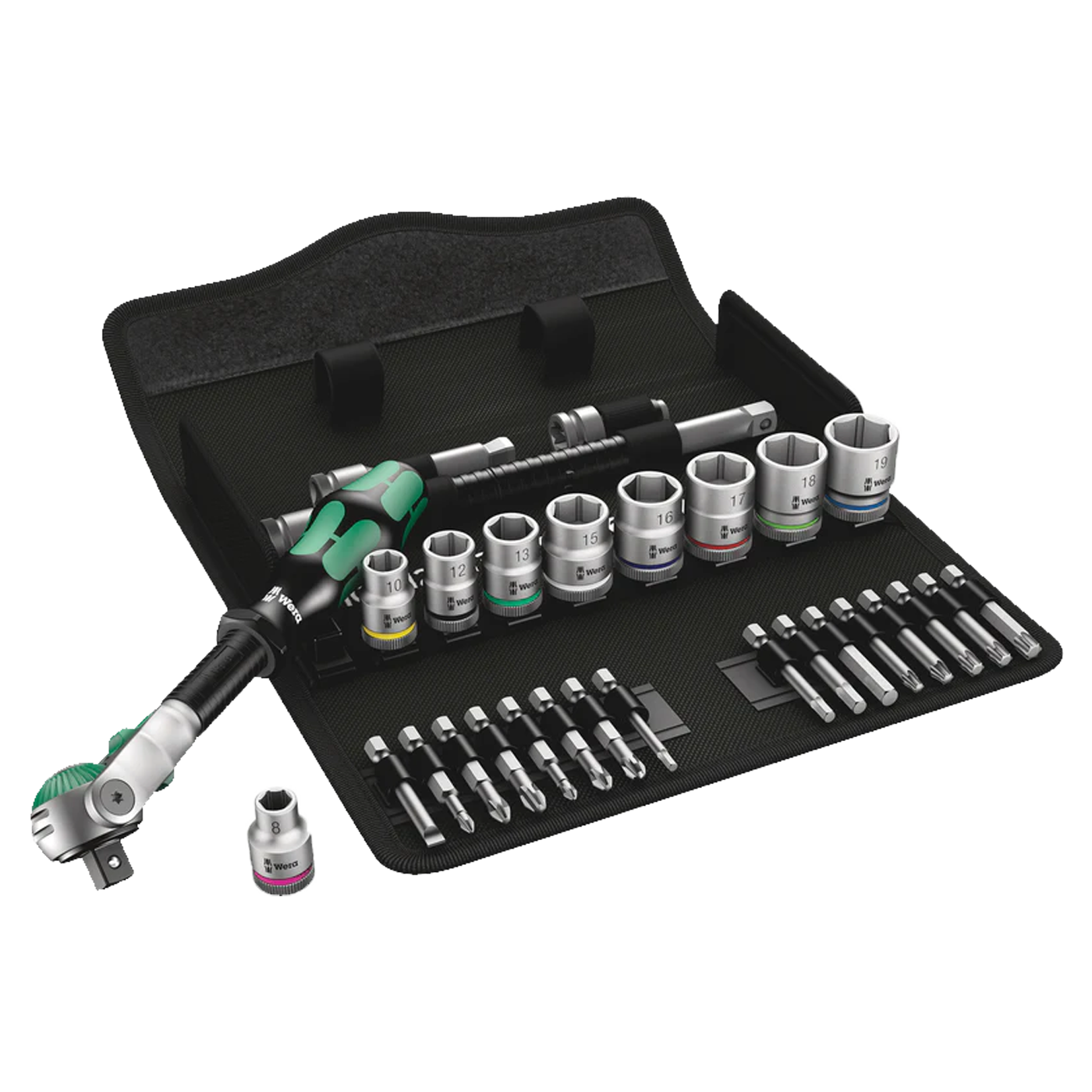 WERA 8100 SB 6 Zyklop Speed Ratchet Set, 3/8