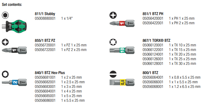 WERA Kraftform Kompakt Stubby 1, 19 pieces - Mighty Velo