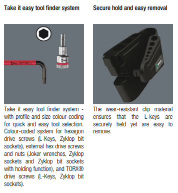 WERA 950/9 Hex-Plus Multicolour 1 SB Multicolour L-key set, metric, BlackLaser, 9 pieces - Mighty Velo