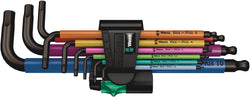 WERA 950/9 Hex-Plus Multicolour 1 SB Multicolour L-key set, metric, BlackLaser, 9 pieces - Mighty Velo