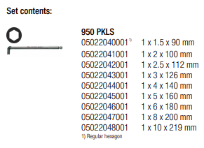 WERA 950/9 Hex-Plus 4 L-key set, metric, chrome-plated, 9 pieces - Mighty Velo