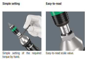 WERA Series 7443 Kraftform pistol handle, adjustable torque screwdrivers (4.0-8.8 Nm) with Rapidaptor quick-release chuck - Mighty Velo