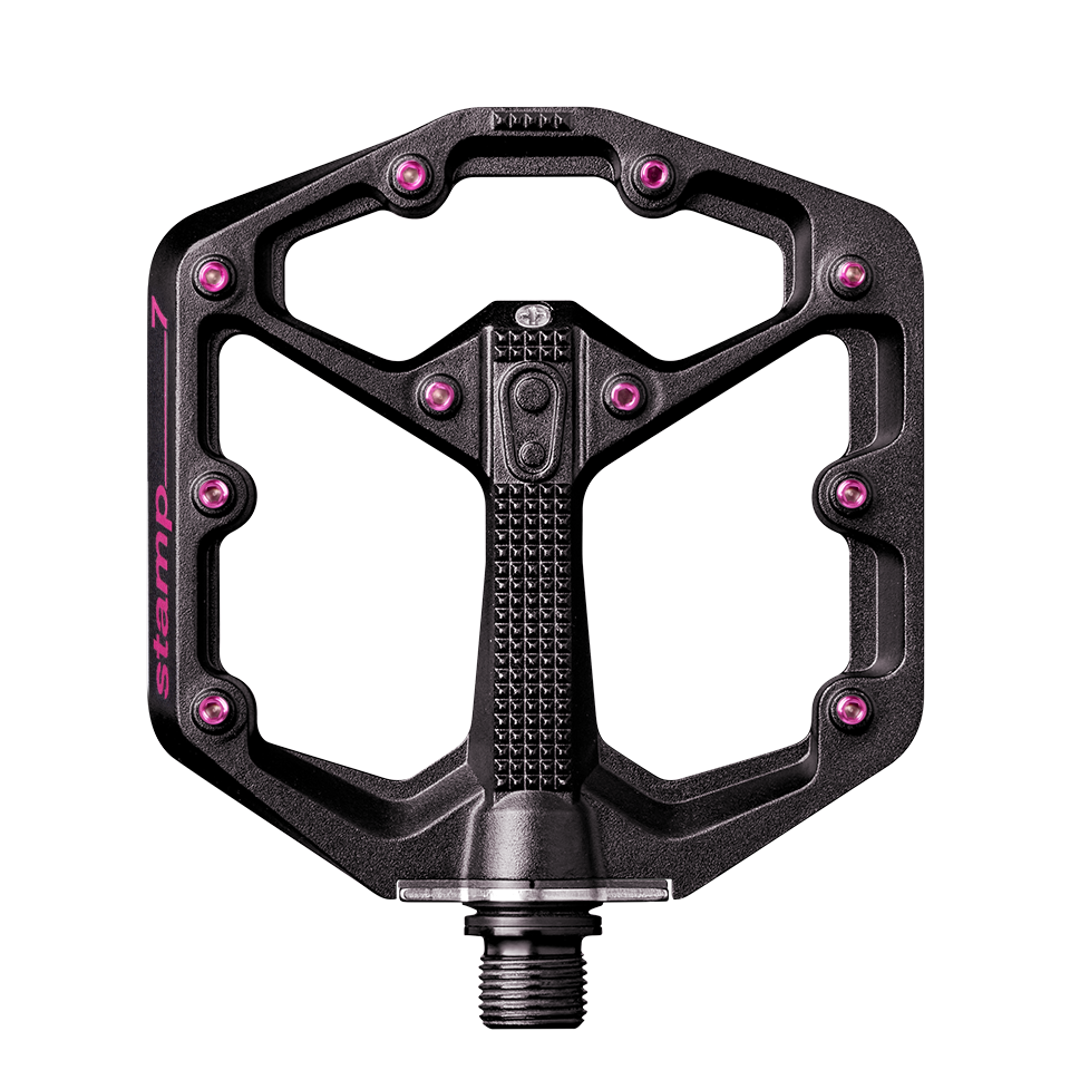 Crankbrothers Stamp 7 Black/Pink Pedals - Mighty Velo