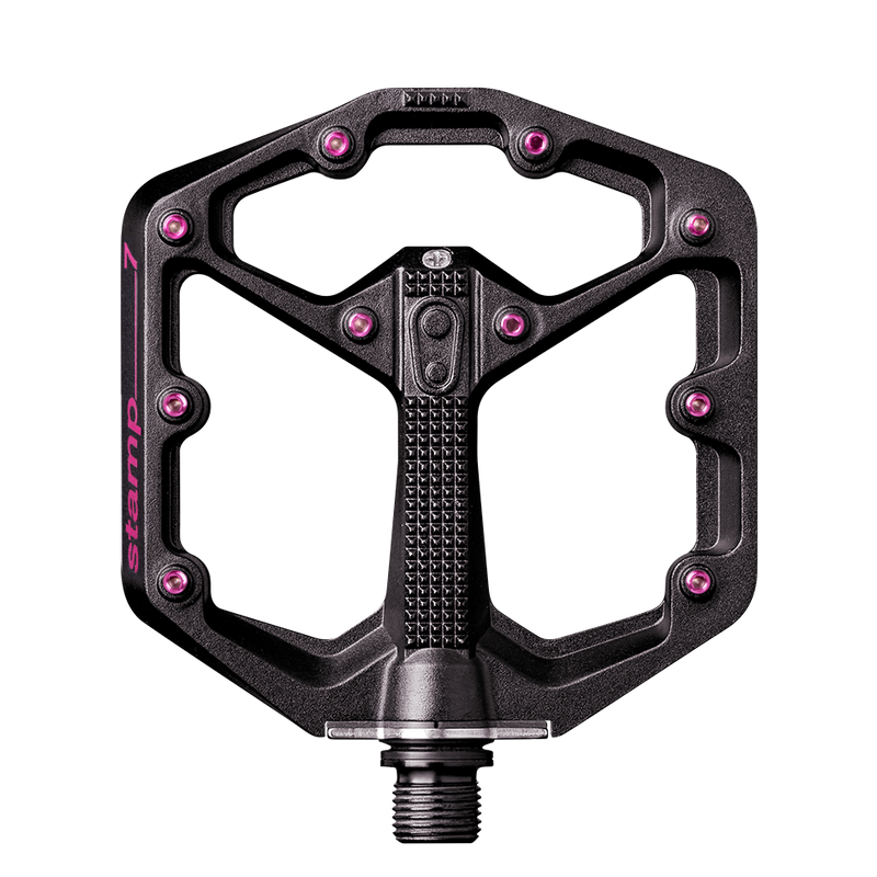 Crankbrothers Stamp 7 Black/Pink Pedals - Mighty Velo