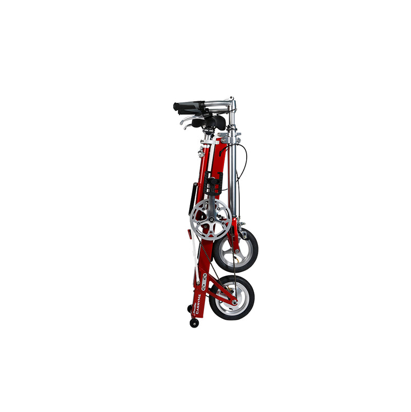 CarryMe Compact Foldable Bike in Crimson Red - Mighty Velo