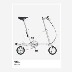 CarryMe Compact Foldable Bike in White - Mighty Velo