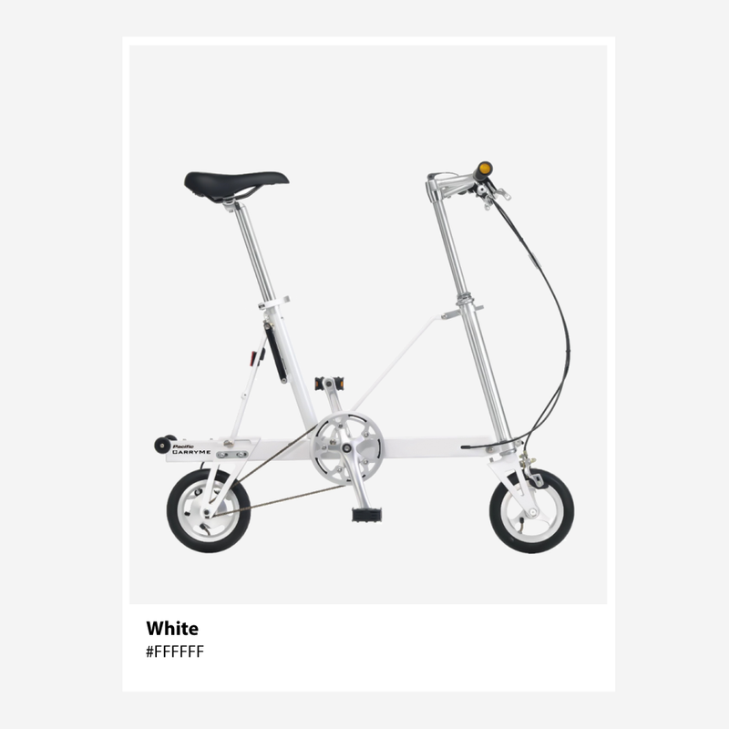 CarryMe Compact Foldable Bike in White Mighty Velo