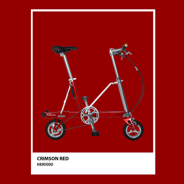 CarryMe Compact Foldable Bike in Crimson Red - Mighty Velo